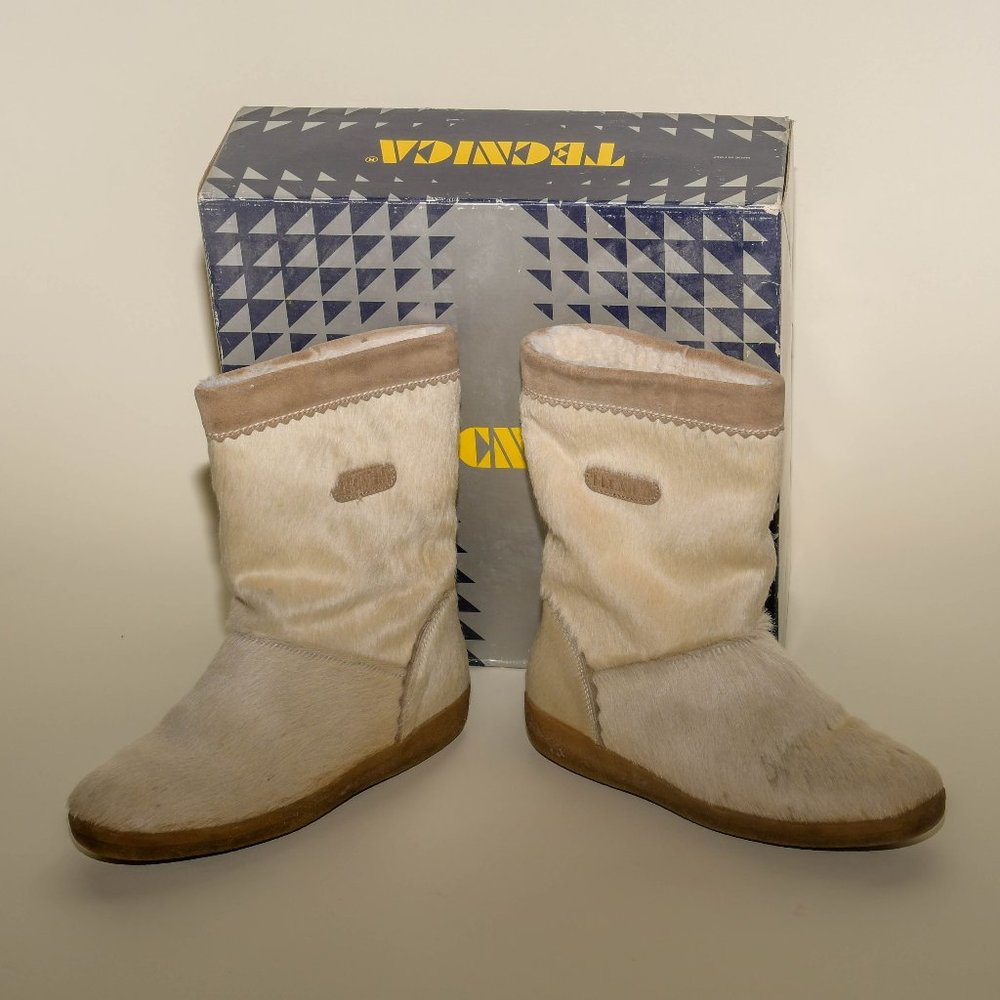 Vintage 1970’s/80’s Tecnica Fur Italian Boots. Apres Ski. Good condition. Eur 40